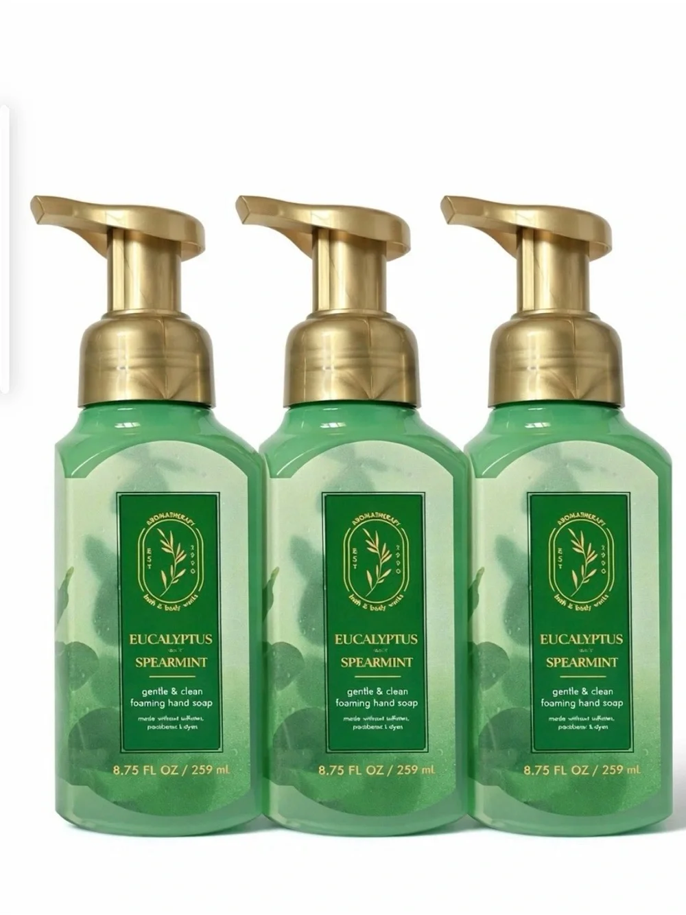 Bath & Body Works Eucalyptus Spearmint Foaming Hand Soap 8.75oz. - (3-Pack) NEW